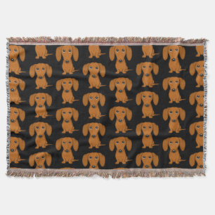 Muster für niedliche Dackeln   Rote Dackeln mit gl Decke