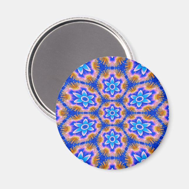 Muster für niedliche Furry-Blume Magnet (Vorderseite/Rückseite)