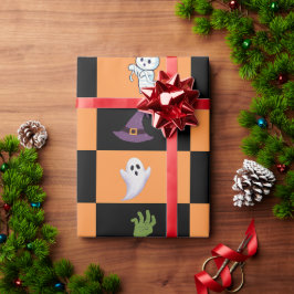 Muster für niedliche Halloween-Zeichen Geschenkpapier
