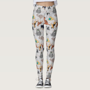 Muster für niedliche Hunde und Katzen Leggings