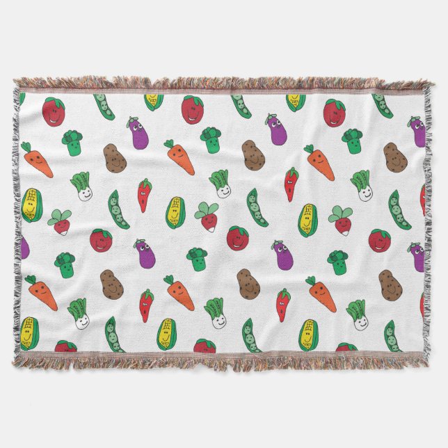 Muster für niedliche pflanzliche Lebensmittel Decke (Vorderseite)