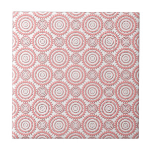Muster für niedliche rosa und weiße geometrische K Fliese
