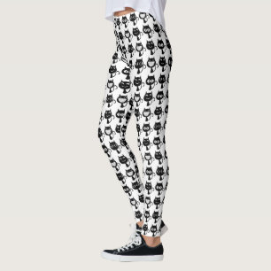 Muster für niedliche schwarze Katzen-Ausdrücke Leggings