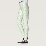 Muster für niedliche tropische Blume mit blasser M Leggings<br><div class="desc">Niedliche Pale Mint Green Tropical Garden Blume Muster Leggings in einem stilvollen Schatten von blassem Limonen oder Minzgrün. Einfach die Hintergrundfarbe für ein einzigartiges Aussehen anpassen! Erstellt von Zazzle pro Designer BK Thompson exklusiv für Cedar und String; bitte kontaktieren Sie uns,  wenn Sie Hilfe beim Design benötigen.</div>