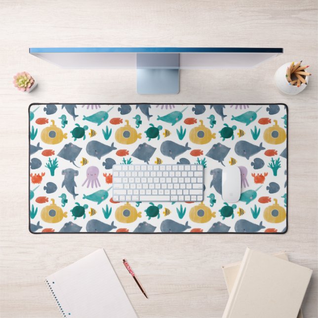 Muster für niedliche Wasserfarben Schreibtischunterlage (Büro 1)