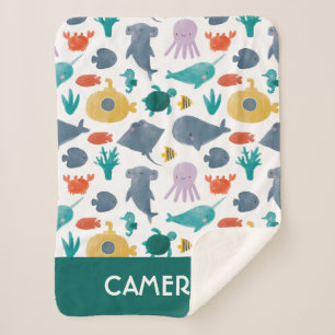 Muster für niedliche Wasserfarben Sherpadecke