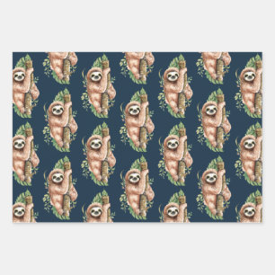 Muster für niedliche Wasserfarben und tropische Bl Geschenkpapier Set