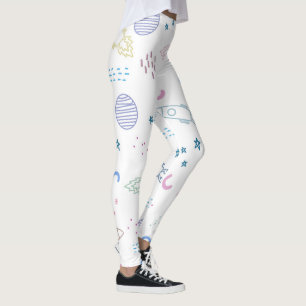 Muster für niedliche Weltraumraketen   Leggings