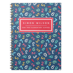 Muster für niedliche Zahlen - Kinder oder Lehrer Notizblock
