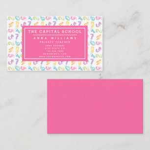 Muster für niedliche Zahlen - Mathematiklehrer   T Visitenkarte