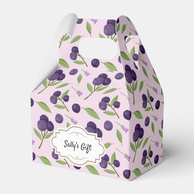 Muster für Obstkörbe - Blaubeeren Geschenkschachtel (Vorderseite)