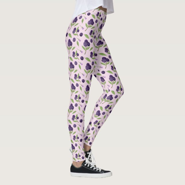 Muster für Obstkörbe - Blaubeeren Leggings (Rechts)