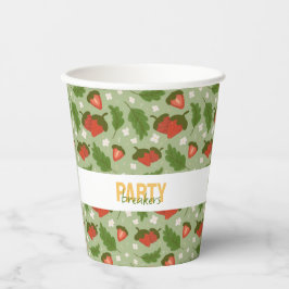 Muster für Obstkörbe - Erdbeeren Pappbecher