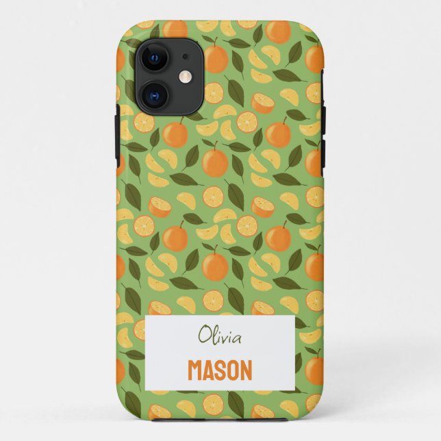 Muster für Obstkörbe - Orangen Case-Mate iPhone Hülle (Rückseite)