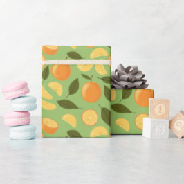 Muster für Obstkörbe - Orangen Geschenkpapier