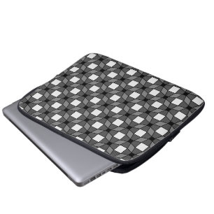 Muster für optische BLack- und Weißwellen-Illusion Laptopschutzhülle