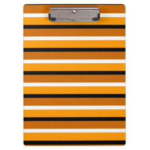 Muster für orange braune Streifen Klemmbrett