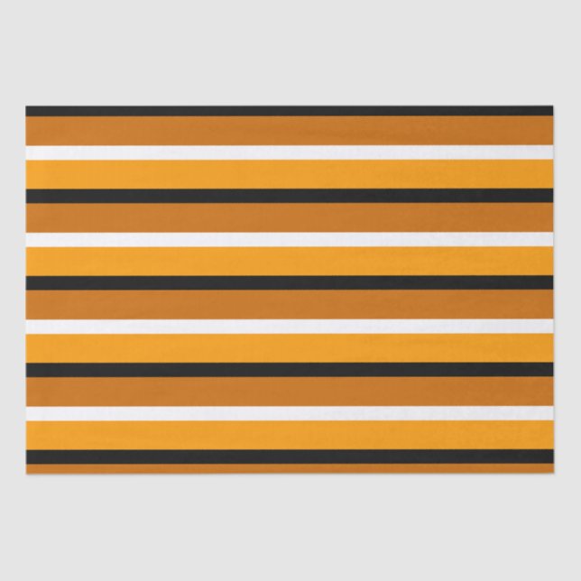 Muster für orange braune Streifen Seidenpapier (Vorderseite)