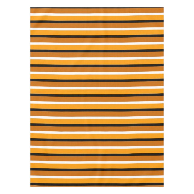 Muster für orange braune Streifen Tischdecke (Vorderseite)