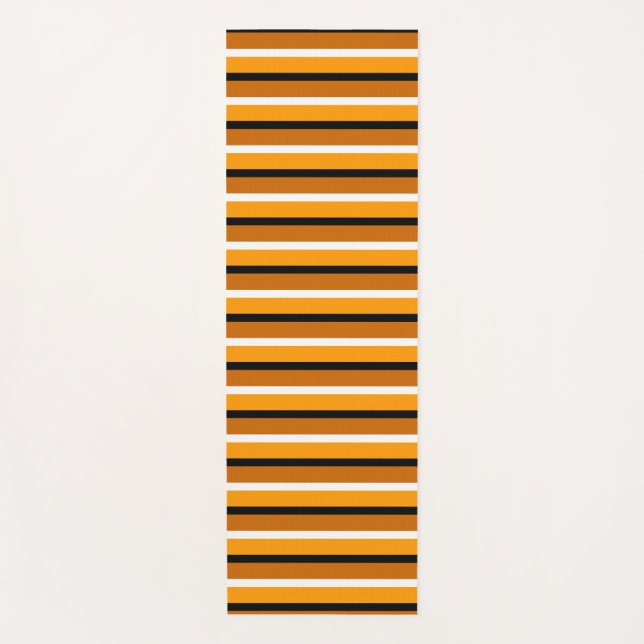 Muster für orange braune Streifen Yogamatte (Vorderseite)