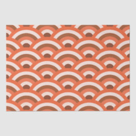 Muster für orange und braune japanische Waves Seidenpapier