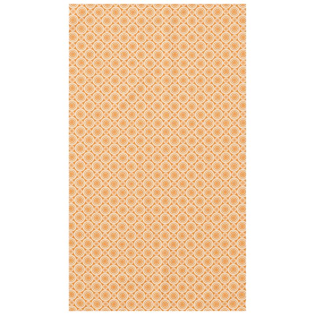 Muster für orange und weiße geometrische Kreise Tischdecke (Vorderseite)