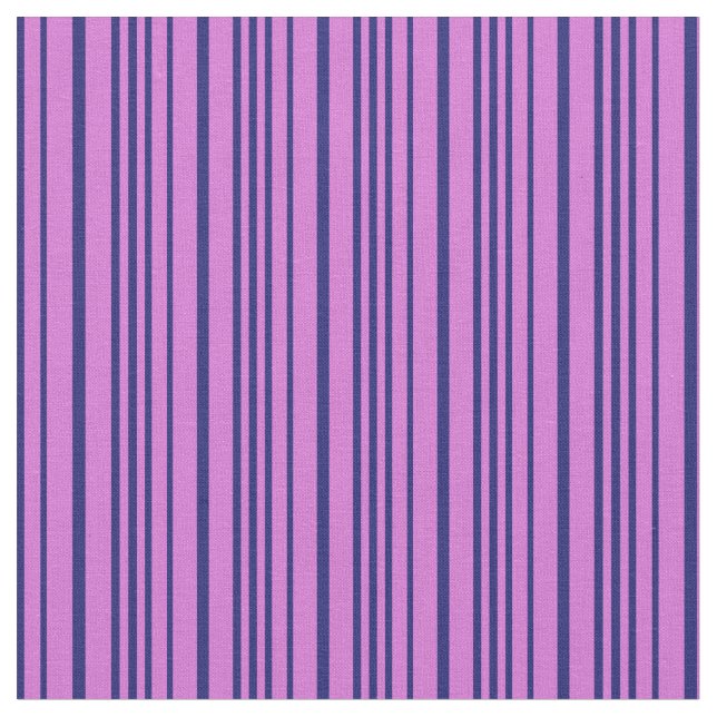 Muster für Orchid & Midnight Blue Lines Stoff (Nahaufnahme)