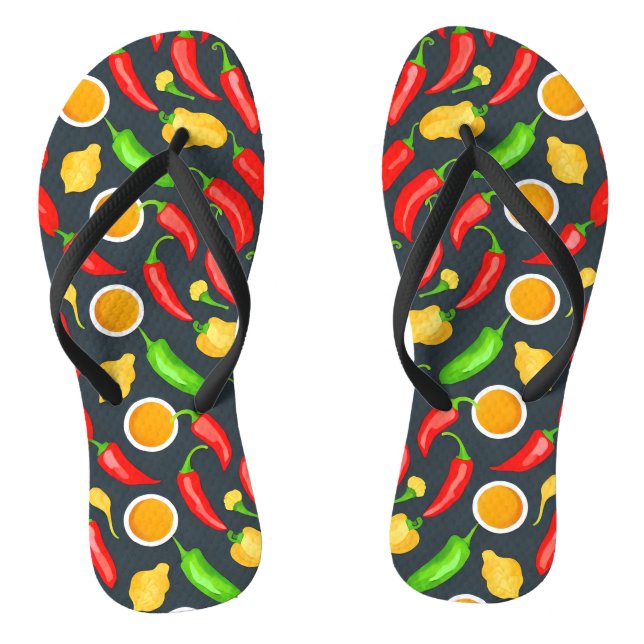 Muster für Paprikaschoten für Hot Chili Flip Flops (Fußbett)
