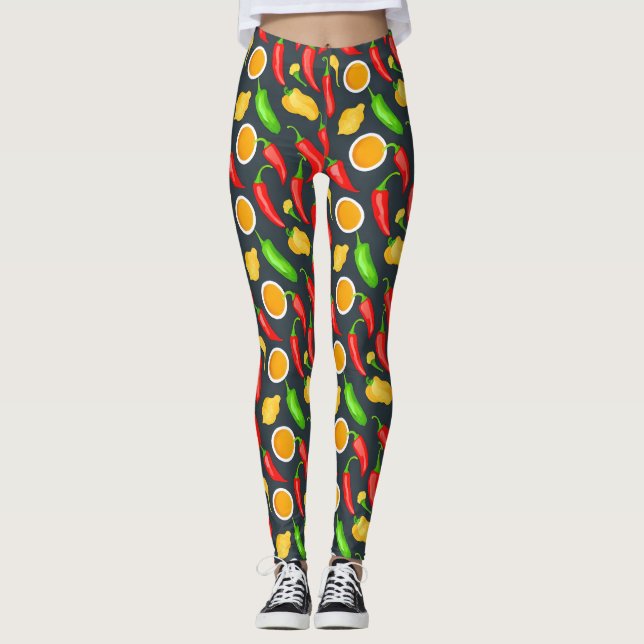 Muster für Paprikaschoten für Hot Chili Leggings (Vorderseite)
