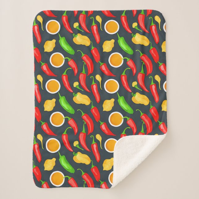 Muster für Paprikaschoten für Hot Chili Sherpadecke (Vorderseite)