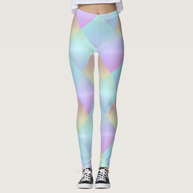 Muster für Pastellquadrate Leggings (Vorderseite)