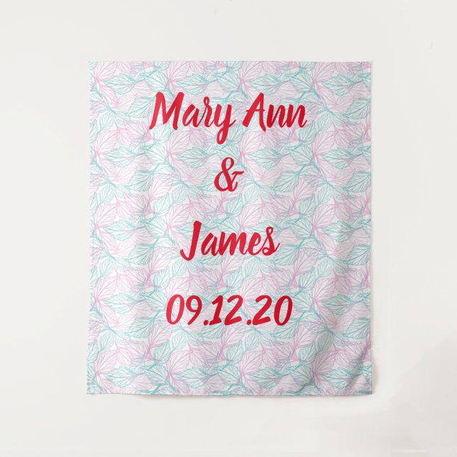 Muster für personalisierte Blätter Wandteppich (Vorderseite)