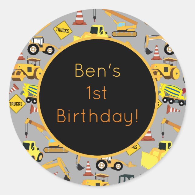 Muster für personalisierte LKW Runder Aufkleber (Vorderseite)