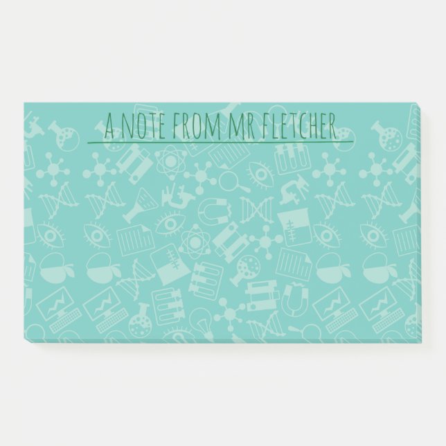 Muster für personalisierte Wissenschaftssymbole Post-it Klebezettel (Vorderseite)