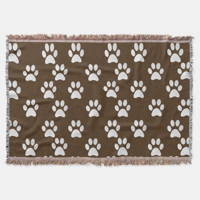 Muster für Pet Paw Prints Decke (Vorderseite)