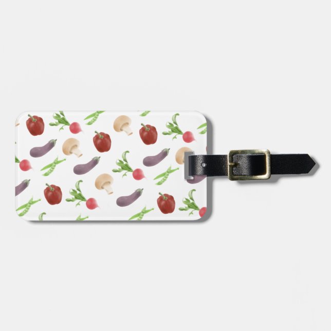 Muster für pflanzliche Illustration Gepäckanhänger (Vorderseite horizontal)