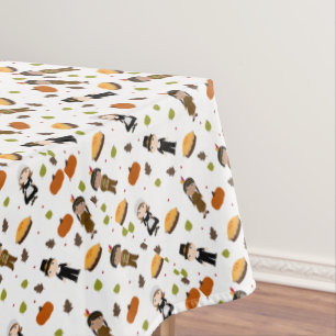 Muster für Pilger und Amerikanische Ureinwohner -  Tischdecke