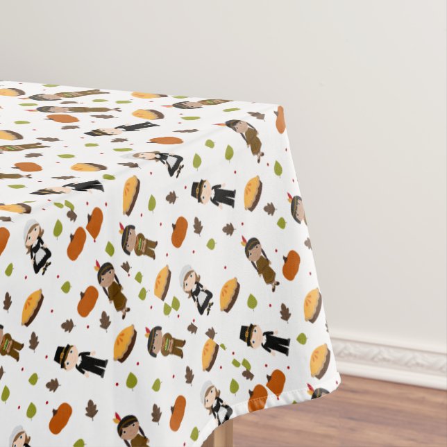 Muster für Pilger und Amerikanische Ureinwohner -  Tischdecke (Beispiel)