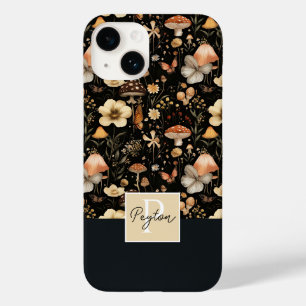 Muster für Pilze und Blume mit Namen Case-Mate iPhone 14 Hülle