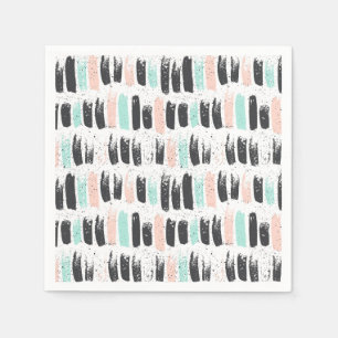 Muster für Pinsel und Tintenstriche Serviette