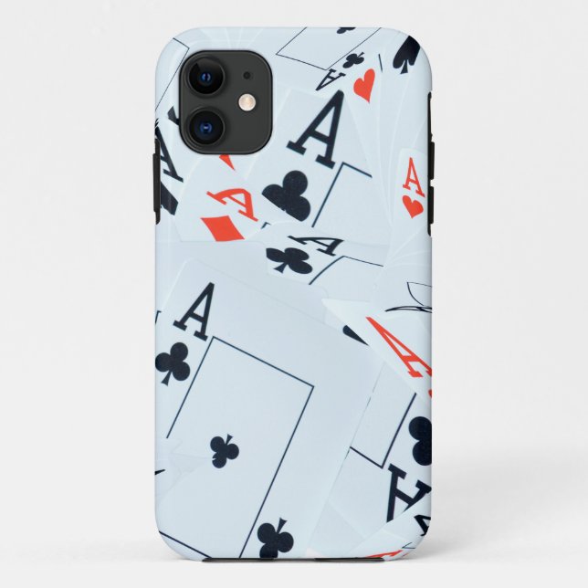 Muster für Quad Aces Poker Cards, Case-Mate iPhone Hülle (Rückseite)