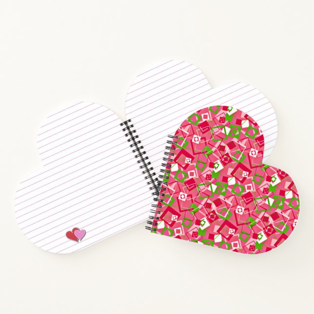 Muster für Re-Re-Quadrate Notizbuch (Innenseite)