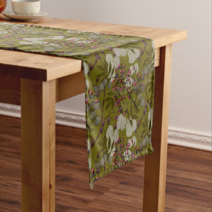 Muster für Red Berries and Coin Blume Großer Tischläufer