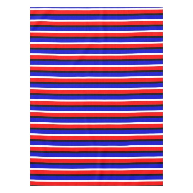 Muster für Red Blue Stripes Tischdecke (Vorderseite)