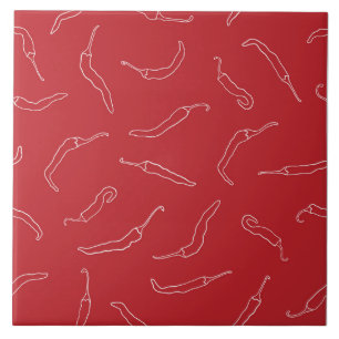 Muster für Red Chili Paprikaschoten Fliese