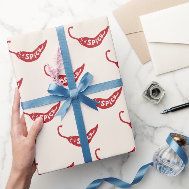 Muster für Red Chili Paprikaschoten Geschenkpapier (Schenken)