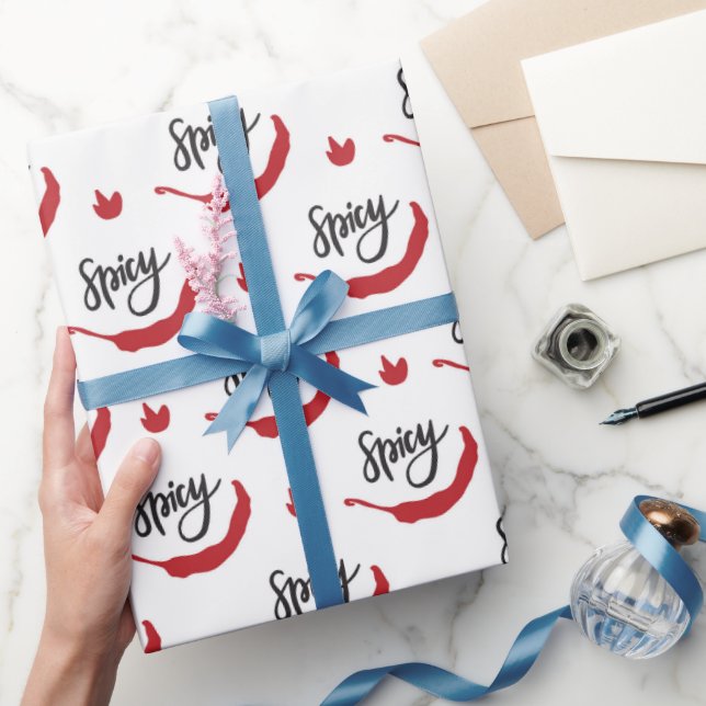 Muster für Red Chili Paprikaschoten Geschenkpapier (Schenken)