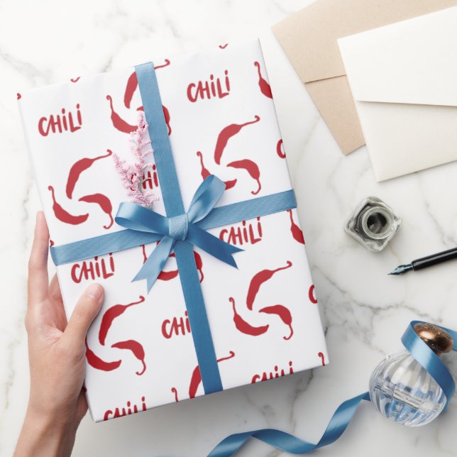 Muster für Red Chili Paprikaschoten Geschenkpapier (Schenken)