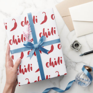 Muster für Red Chili Paprikaschoten Geschenkpapier