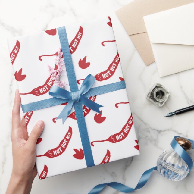 Muster für Red Chili Paprikaschoten Geschenkpapier (Schenken)